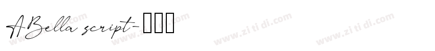 ABella script字体转换